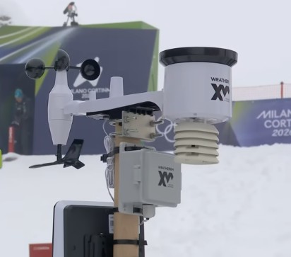 WeatherXM station deployed at the alpine skiing venue of Milano Cortina 2026